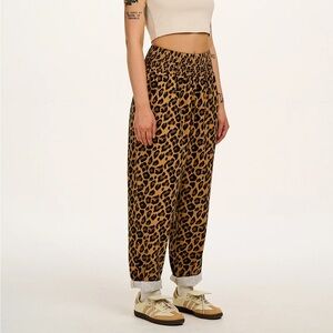 Lucy & Yak Leopard Print Trousers